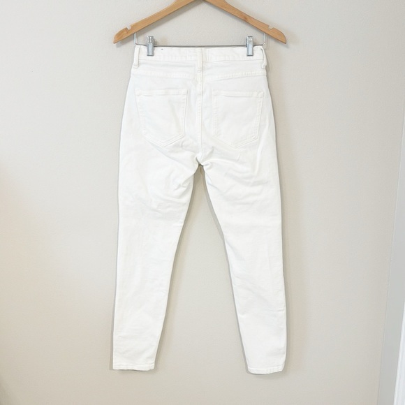 EVERLANE White Jeans Skinny Mid-Rise Stretch Size 26 Regular - Picture 5 of 7